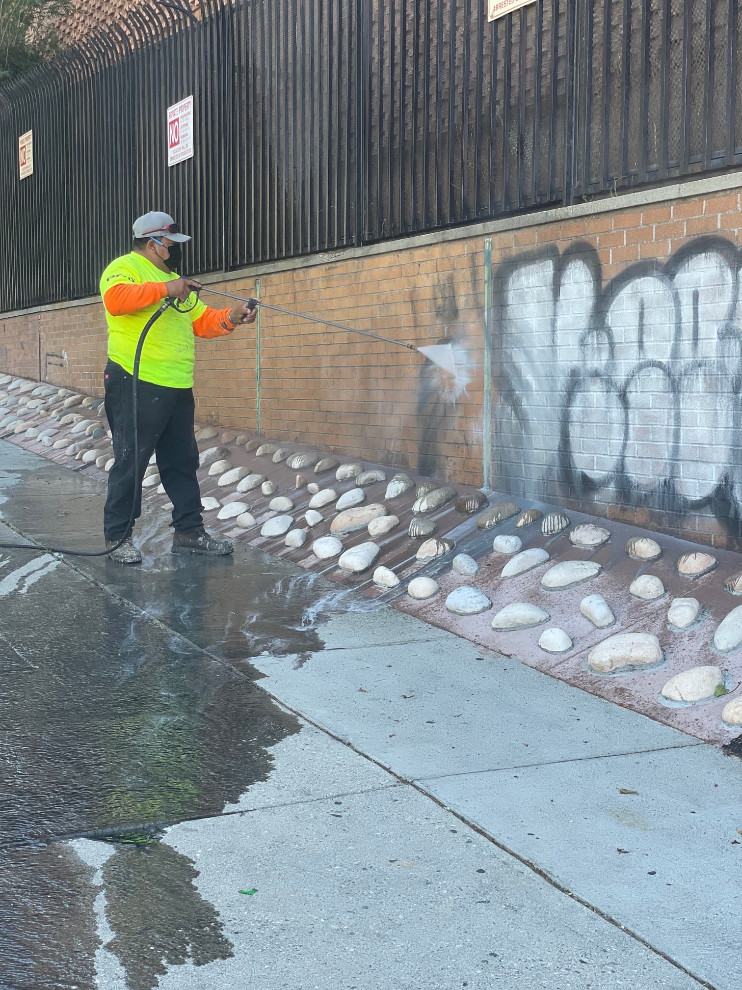 Rapid Response Graffiti Removal - During